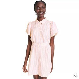 Alexis x Target Pink & White candy striper Pinstripe Dress NWT